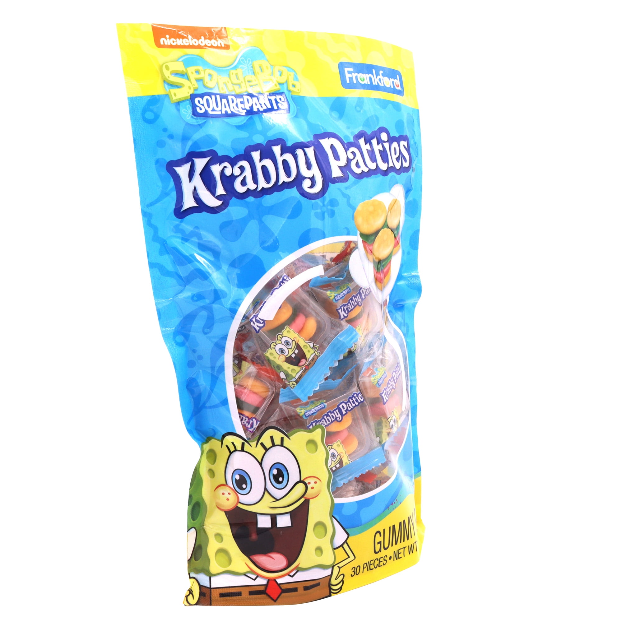 (3 pack) Frankford Nickelodeon SpongeBob Krabby Patties Original Gummy Candy 30 Count