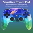 thumbnail image 3 of Wireless Controller Compatible with P4/P4 Slim/P4 Pro/Windows PC, Violet, 3 of 7