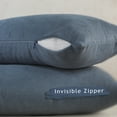 thumbnail image 2 of 3S Brother's Solid Color Cushion Cover Velvet Look Home Décor Throw Pillow Case with Invisible Zipper Set of 2 Pieces for Chair Couch Bedroom & Livingroom Décor Pillowcase - Sky Blue 12"x20" Each, 2 of 9