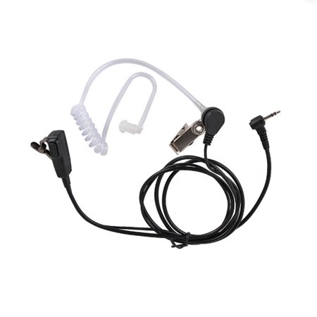 Walkie Talkie 2.5mm Earpiece 1 Pin Covert Acoustic Tube Earpieces Headset with PTT Mic Compatible with Motorola Talkabout MH230R MR350R T200 T260 T600 MT350R Walkie Talkies Two Way Radios Microphone