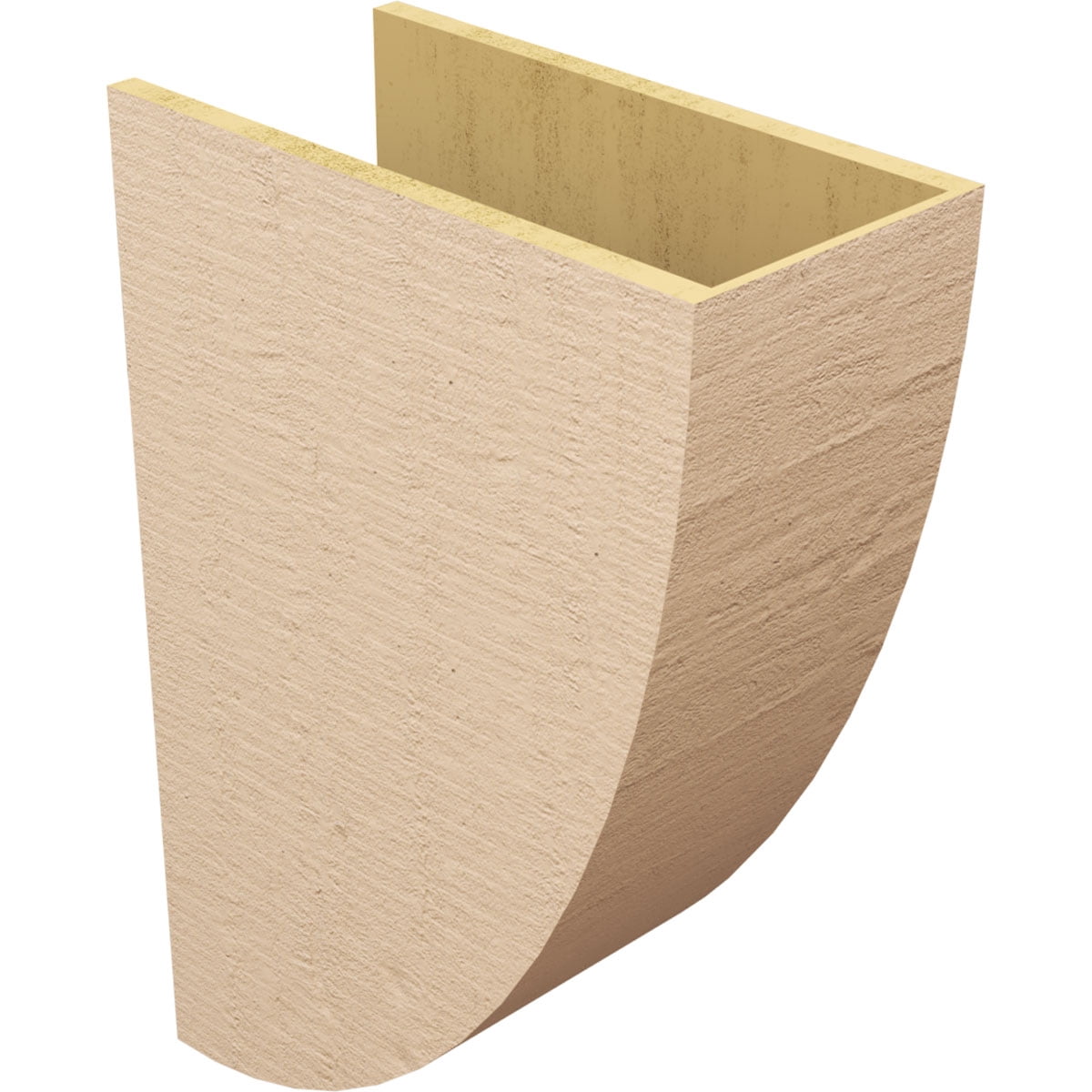 11"W x 22"D x 33"H Classic Durham Rough Cedar Woodgrain TimberThane Corbel, Primed Tan