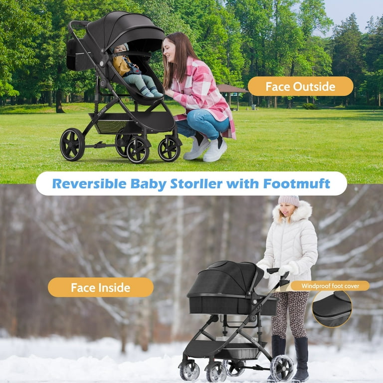 ブラックフライデー！12月1日まで　 BABY BUGGY MAYHEM babyeap 2 in 1 Baby Stroller, Lightweight Foldable Bassinet Pram