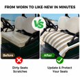 thumbnail image 4 of Golf Cart Seat Covers for 2 Seater,Beige Striped Microfiber Cart Seat Towel Blanket,Modern Farmhouse Beige White Stripes Absorbent Breathable Non Slip Bench Seats Protector for Golf Course 51"x31", 4 of 9