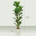 thumbnail image 3 of HOMCOM Faux Fiddle Leaf Fig Tree, 4FT Artificial Tree for Indoor Decor, 3 of 10