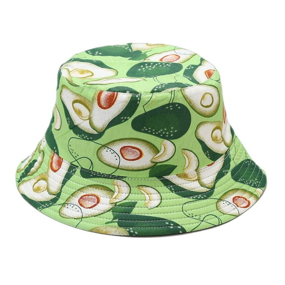 Unisex Fruit Print Reversible Bucket Hat Sun Hat
