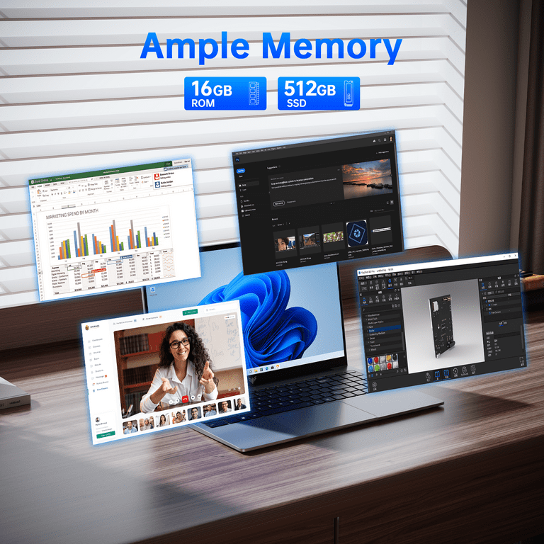 Laptop Computer 15.6-inch IPS with Intel N150 16GB DDR4