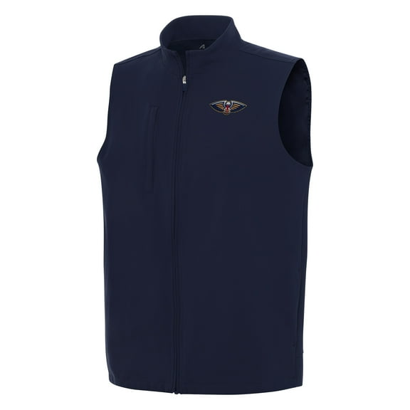 Men's Antigua Navy New Orleans Pelicans Regard Full-Zip Vest