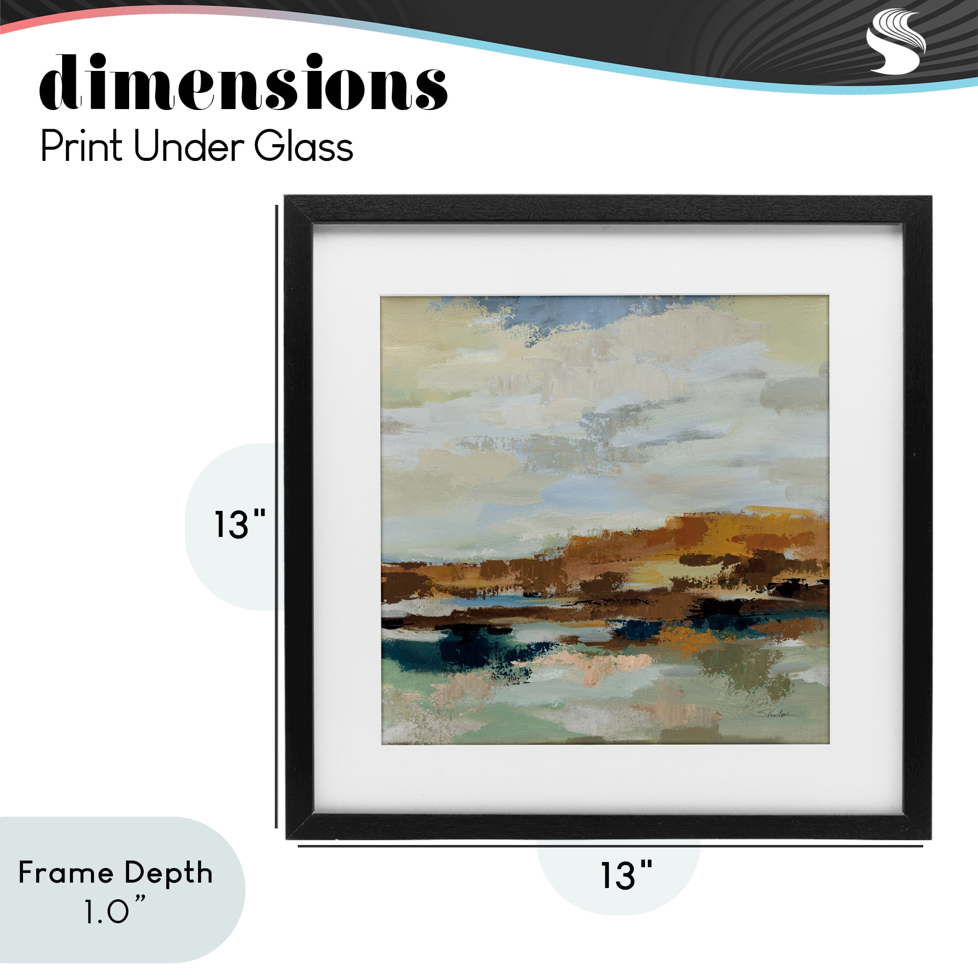 Stupell Industries American West Distortion Black Framed Print Under Glass, design by Silvia Vassileva