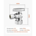 thumbnail image 3 of Angle Stop Valve 10-Pack, 1/4 Turn, 5/8" OD Compression x 3/8" OD Compression, for Toilet and Sink Supply Lines, 3 of 11