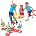 thumbnail image 1 of Christmas Games Inflatable Ring Toss Game with 4 Pcs Rings for Multiplayer, 1 of 7