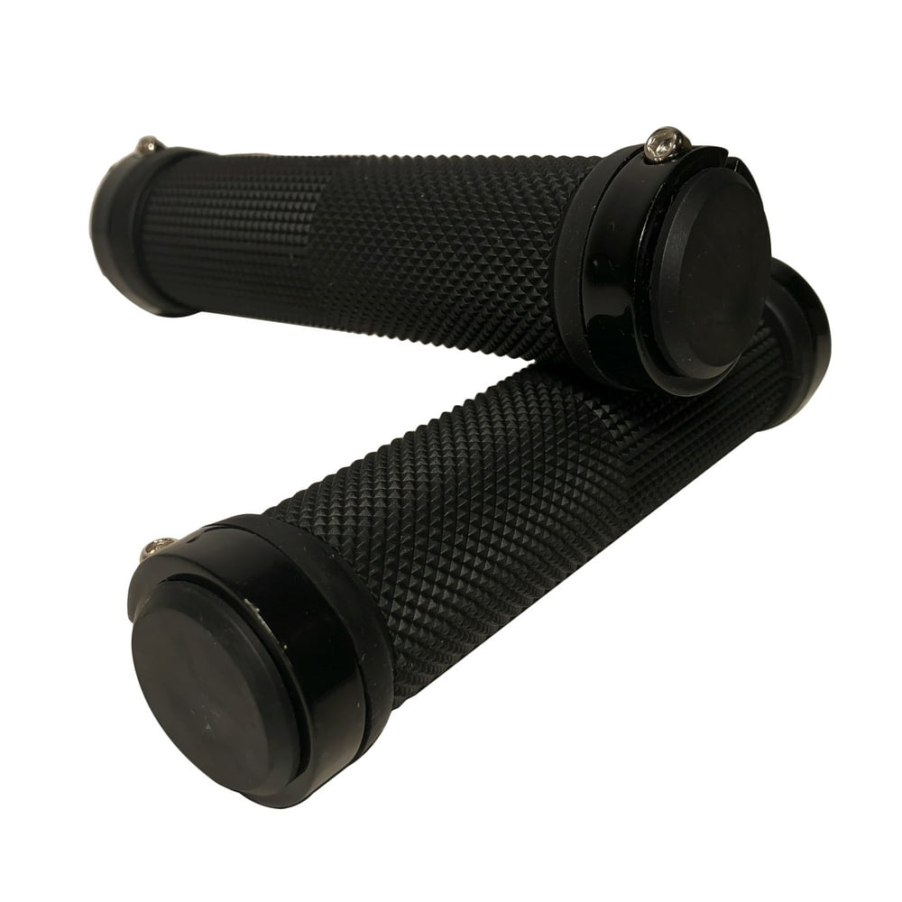 Lock on Black Bike Grips MTB BMX Mountain Bike Diamond Handlebar Grips