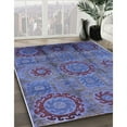 thumbnail image 2 of Ahgly Company Indoor Rectangle Mid-Century Modern Blue Oriental Area Rugs, 5' x 8', 2 of 6