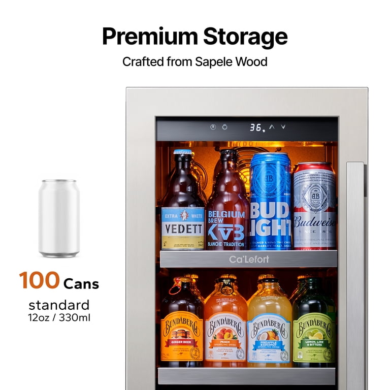 Ca'Lefort 15'' Small Freestanding Beverage Refrigerator, Single
