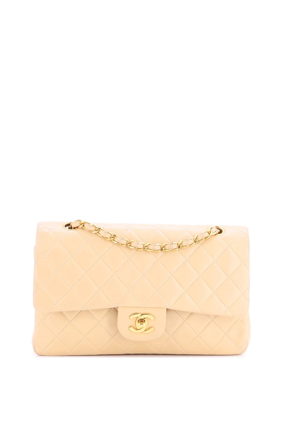 Pre-Owned Classic Double Flap Bag Quilted Lambskin Medium By Rebag