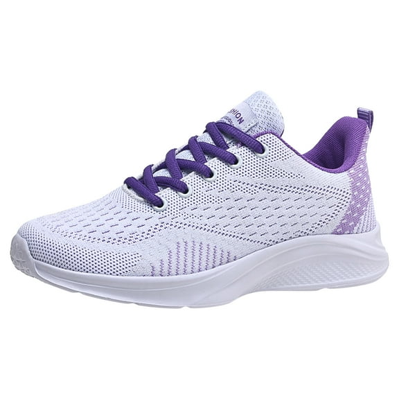 Yindaity Womens Slip On Walking Shoes Tennis Shoes Non Slip Running Shoes Lightweight Workout Shoes Breathable Cushioning Fashion Sneakers Purple,7