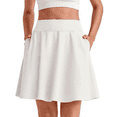 thumbnail image 2 of G4Free 20" Knee Length Tennis Skirts for Women High Waisted Golf Skorts Soft Athletic Built-in Shorts 3 Pockets, 2 of 7
