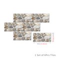 thumbnail image 1 of 6 Sheets Vinyl Murals Self Adhesive Removable Pebble Wall Murals for Kitchen Bathroom 30X15cm, 1 of 5