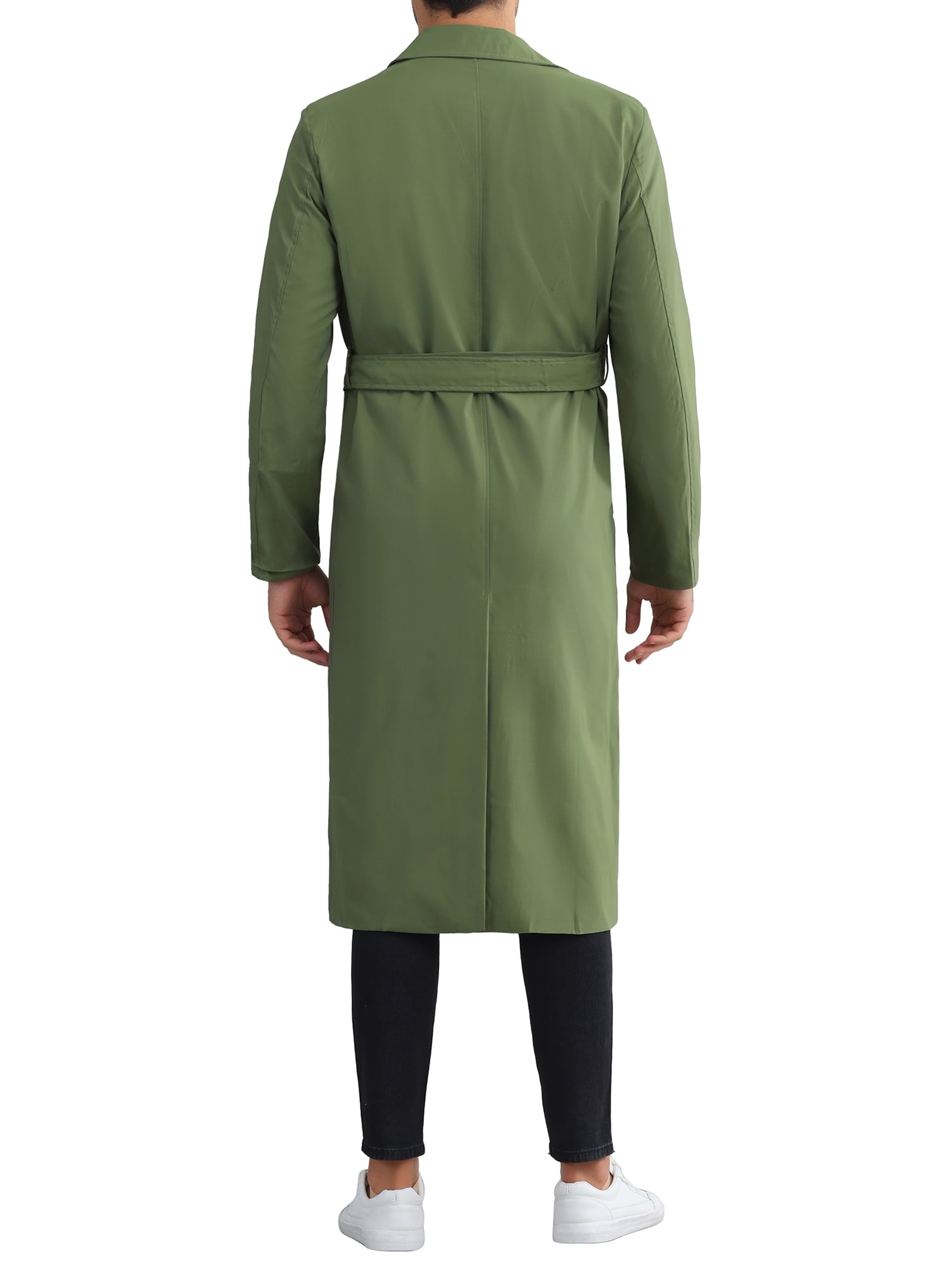 INSPIRE CHIC Trench Coat for Men's Double Breasted Long Winter