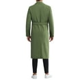 thumbnail image 3 of INSPIRE CHIC Classic Trench Coat for Men's Double Breasted Long Winter Overcoat with Belt, 3 of 5