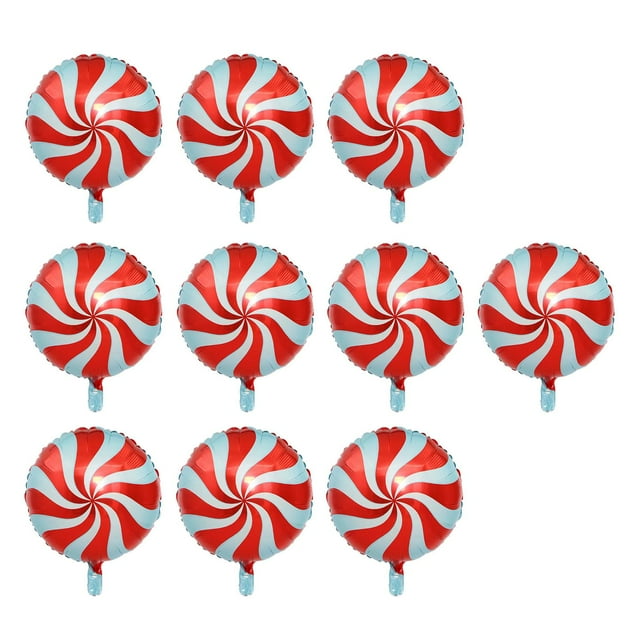 10 globos de aluminio con forma de piruleta para fiestas en casa. rojo