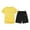 Yellow, variant on ibiyuan Girls 2 Piece Outfits Size 14-16 Girls Summer Outfit Set with Bow Print Candy Colored Short Sleeve Tee and Comfortable Bottoms,12-13 Years,BU2