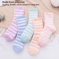 thumbnail image 4 of Linyer 1 Pair Female Sock Cold Winter Warming Thicken Socks Warm Sleeping Soft Comfortable Footwear for Home Bedroom Dormitory Purple, 4 of 5