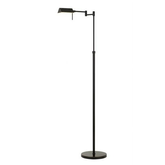 Benjara BM224743 Lampe sur Pied en Métal Réglable à DEL 10 W avec Bras Articulé, Noir