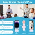 thumbnail image 5 of 3 in 1 AILKIN 2Pack Wireless Lavalier Microphones for iPhone Android,Plug-Play Mini Microphone,Noise Reduction,Clip on Lapel Mics for Video Recording Vlog,TikTok,YouTube,Interview,Pink, 5 of 7