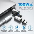 thumbnail image 2 of USB C Magnetic Adapter, (2 Pack) Magnetic USB C Adapter, 24Pins USB3.1 20Gbps Data Transfer 4K 60Hz Video PD 100w Charge Compatible with MacBook Pro/Air USB-C Laptop, 2 of 6