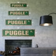 thumbnail image 2 of PUGGLE Vintage Aluminum Street Sign dog pet pug beagle Designer rustic metal tin | Indoor/Outdoor |  18" Wide, 2 of 4