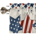 thumbnail image 5 of Window Valances Independence Day American Flag Patriot Pentagram Red and Blue Valance for Living Room, Rod Pocket Valances Small Kitchen Curtain Valance Light Filtering Bathroom Decor Curtain 54"x18", 5 of 6