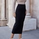 thumbnail image 1 of Falda midi ajustada con tubo, falda ajustada con cintura alta, falda ajustada con cintura alta, falda midi con cintura elástica, de primera línea, 1 of 6