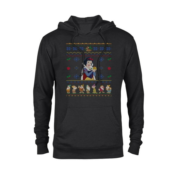 Disney Princess Snow White Christmas Sweater - Pullover Hoodie for Adults - Customized-Black