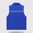 thumbnail image 4 of purcolt Womens Mesh Lined Safety Vest High Visibility Reflective Strip Zipper Waistcoats with Pocket Blue M, 4 of 8