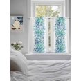 thumbnail image 4 of Kitchen Curtains 54 Inches length, Teal Blue Eucalyptus Leaves Window Treatment Curtain Drapes, Spring Summer Botanical Floral Decorative Window Curtains for Bedroom Cafe, 52"x54", 2 Panels, 4 of 7