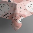 thumbnail image 3 of Pink Hued Cute Halloween Ghosts Pattern Rectangle Tablecloth 60"x84",Waterproof Polyester Rectangle Table Cloth, Wipeable Spillproof Polyester Tablecloth for Dining, Camping, Indoor and Outdoor, 3 of 5