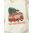 thumbnail image 5 of Baby Girls Boys Christmas Romper Letter Christmas Tree Bus Print Round Neck Long Sleeve Bodysuits, 5 of 9