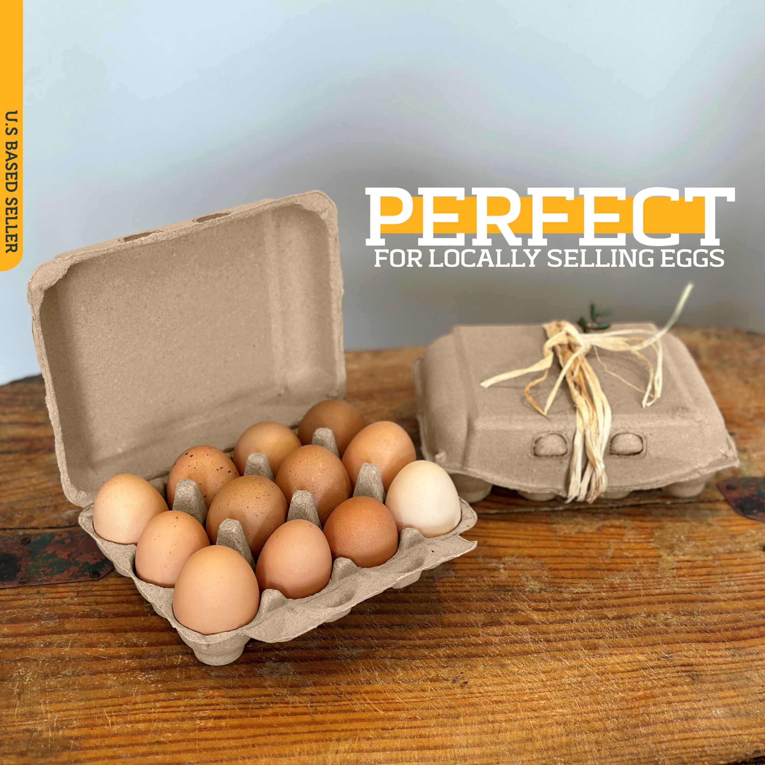 Ruralty Recycled Cardboard Egg Cartons 200ct Dozen 4x3 Vintage Bulk Egg Cartons - image 5 of 7