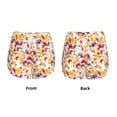 thumbnail image 3 of Logiee flowers and flying butterflies Print Women 2 in 1 Running Shorts,High Waisted Athletic Shorts,Gym Workout Shorts with Liner Pockets-X-Large, 3 of 7