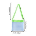 thumbnail image 3 of Beautynvta Mesh Beach Toys Bag, Square Tote Sand Tote Bag Shoulder Bags with Adjustable Strap for Beach, Shells, Blue, 3 of 6