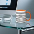 thumbnail image 4 of CHENMEI "Creative White Ceramic Coffee Mug with Black Pattern and Available In Seven Colors for Stylish Sipping Experience", 4 of 6