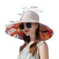 thumbnail image 2 of Sombreros de algodón de ala ancha para el sol, protección UV de verano, sombrero bohemio UPF para playa, senderismo, jardín, viaje, correa para la barbilla, 2 of 5