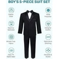 thumbnail image 2 of S.H. Churchill & Co Boys' 5-Piece Tuxedo Set Includes Premium Formal Jacket, Pants, Shirt, Vest , and Bow Tie, 2 of 7