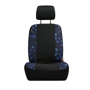 Auto Drive 1-Piece Black-Blue Paw Print Universal Car Seat Cover, 43772WDI
