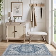 thumbnail image 5 of 2x3 Area Rugs Living Room Rug: Washable Vintage Boho Medallion Rug No Slip Stain Resistant Soft Carpet Indoor Floor Large Carpets for Bedroom Dining Room Farmhouse Nursery Hallway Home Office Blue, 5 of 18