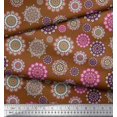 thumbnail image 3 of Soimoi Poly Georgette Fabric Mandala Kaleidoscope Printed Fabric 1 Yard 52 Inch Wide, 3 of 3