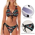 thumbnail image 3 of Dreamtimes Cool Camouflage Women Two Piece Swimsuit Sexy Swimwear Triangle Bikini Sets, XX-Large, 3 of 7