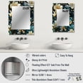 thumbnail image 4 of Designart "Vineyard Grace In Green And Beige I" Floral Wall Mirror, Printed Green Wall Mirror, Traditional Bathroom Wall Mirror, Decorative Floral Mirror - 24x32 Inch, 4 of 5