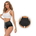 thumbnail image 4 of 5 Pack Cotton Underwear for Women High Waisted Full Coverage Stretchy Panties Plus Size Multi Colors Briefs (XS, Black), 4 of 5