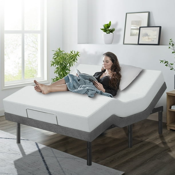 Smart Adjustable Twin XL Bed Base Dual Massage, Wireless Remote, App